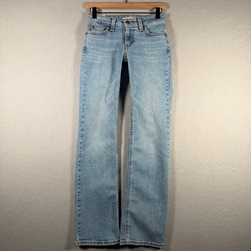 Levis Superlow Bootcut Jeans Light Wash Low Rise Denim 23 A4679-0001